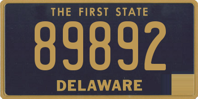 DE license plate 89892
