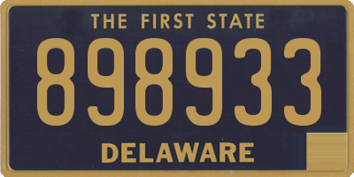 DE license plate 898933