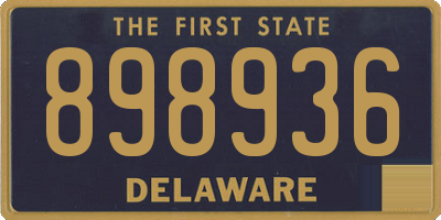 DE license plate 898936