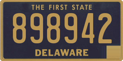 DE license plate 898942