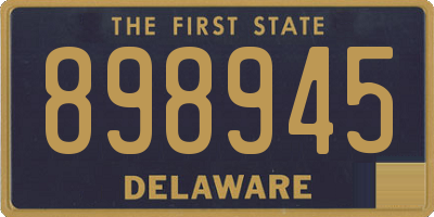 DE license plate 898945