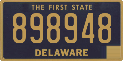 DE license plate 898948