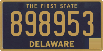 DE license plate 898953