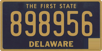 DE license plate 898956