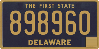 DE license plate 898960