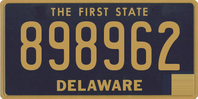 DE license plate 898962