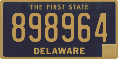 DE license plate 898964
