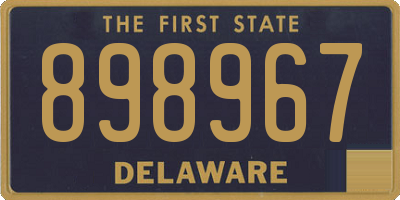 DE license plate 898967