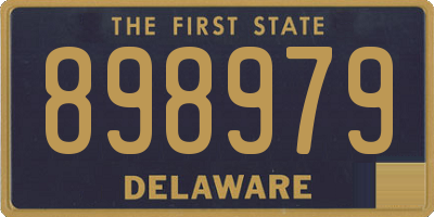 DE license plate 898979