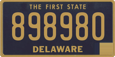 DE license plate 898980