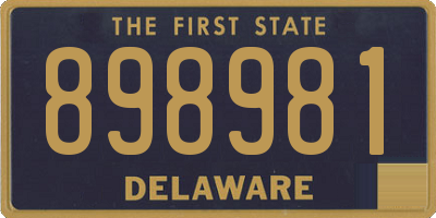 DE license plate 898981