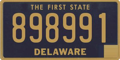 DE license plate 898991