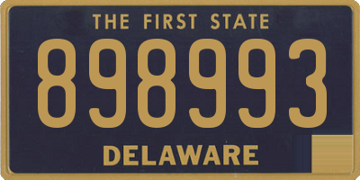 DE license plate 898993
