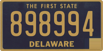 DE license plate 898994