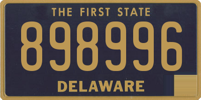 DE license plate 898996