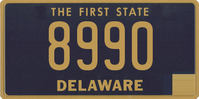 DE license plate 8990