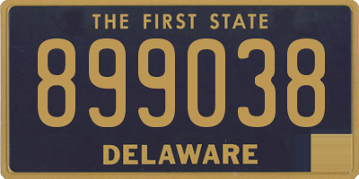 DE license plate 899038