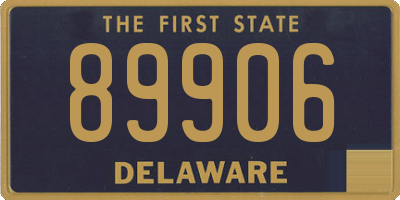 DE license plate 89906