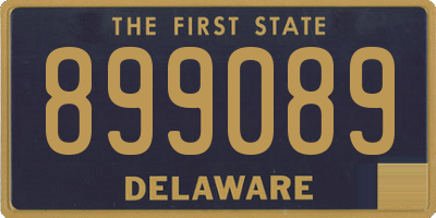DE license plate 899089
