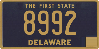 DE license plate 8992