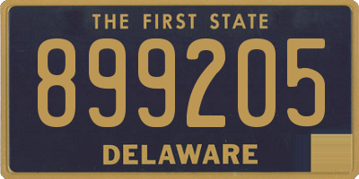 DE license plate 899205