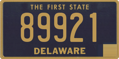 DE license plate 89921