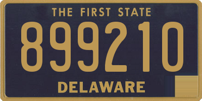 DE license plate 899210
