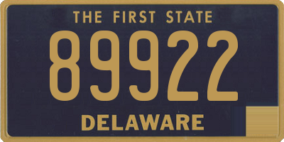 DE license plate 89922