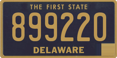 DE license plate 899220