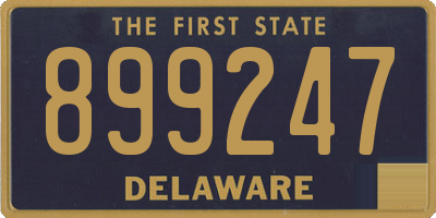 DE license plate 899247
