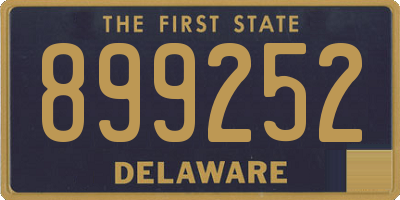 DE license plate 899252