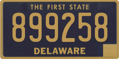 DE license plate 899258