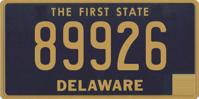 DE license plate 89926