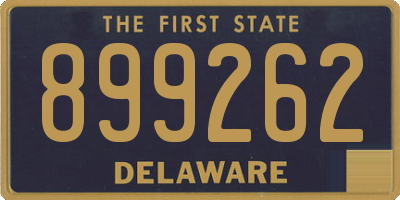 DE license plate 899262