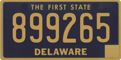 DE license plate 899265