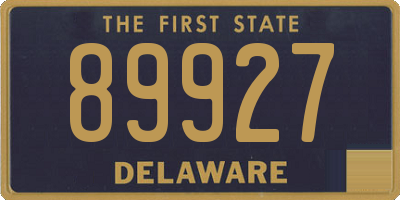 DE license plate 89927