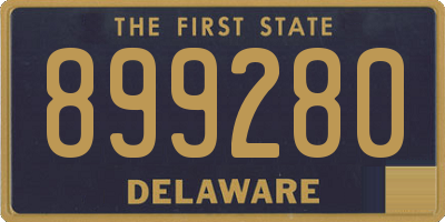DE license plate 899280