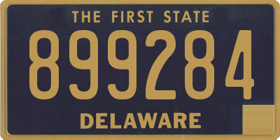 DE license plate 899284