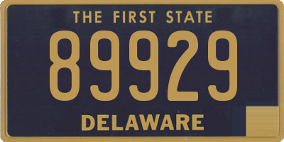 DE license plate 89929