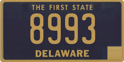 DE license plate 8993