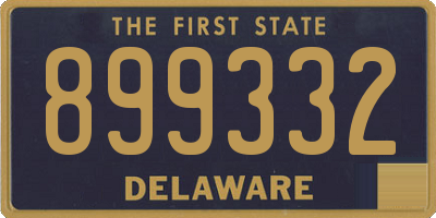 DE license plate 899332