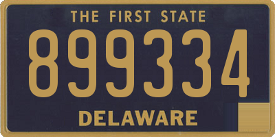 DE license plate 899334