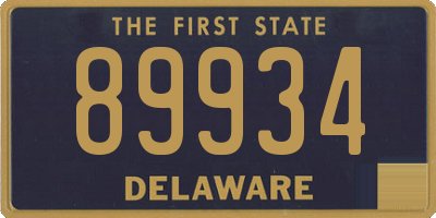 DE license plate 89934