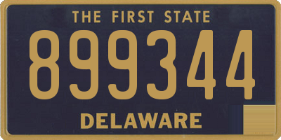 DE license plate 899344