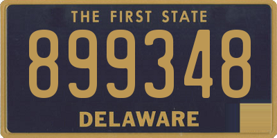 DE license plate 899348