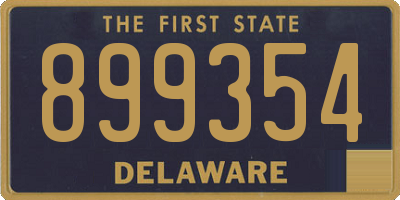 DE license plate 899354