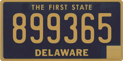 DE license plate 899365