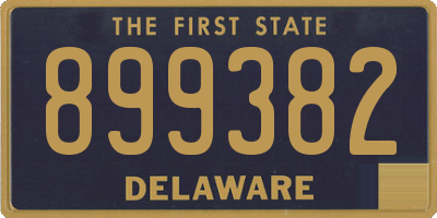DE license plate 899382