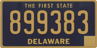 DE license plate 899383