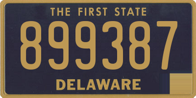 DE license plate 899387